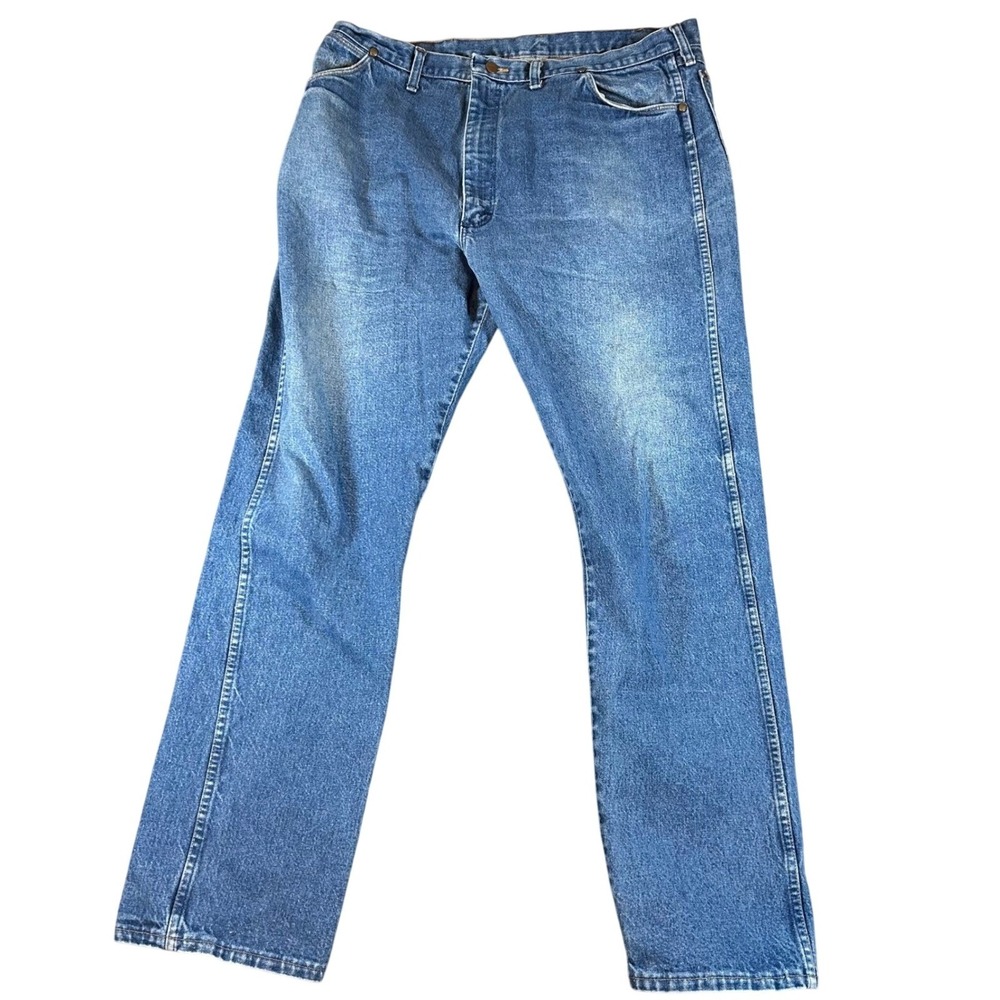 Vintage Wrangler 13MWZ Cowboy Cut Mens Jeans 42x34 Fits 40x33 Scoville USA 70s